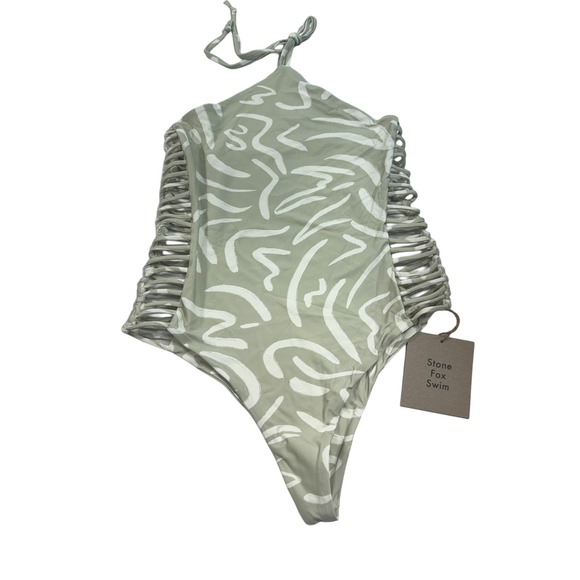 Stone Fox FP NWT Swim Fella Aloe Lines One Piece‎ Swim Size Medium MSRP $220 - Picture 1 of 4